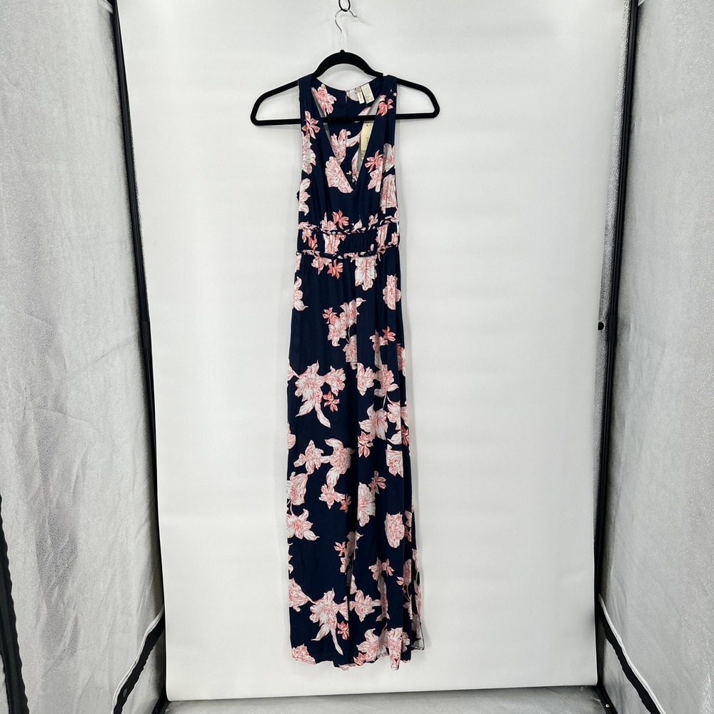 New Japna Floral Sleeveless Maxi Dress Small Summer Vacation Beachwear Blue